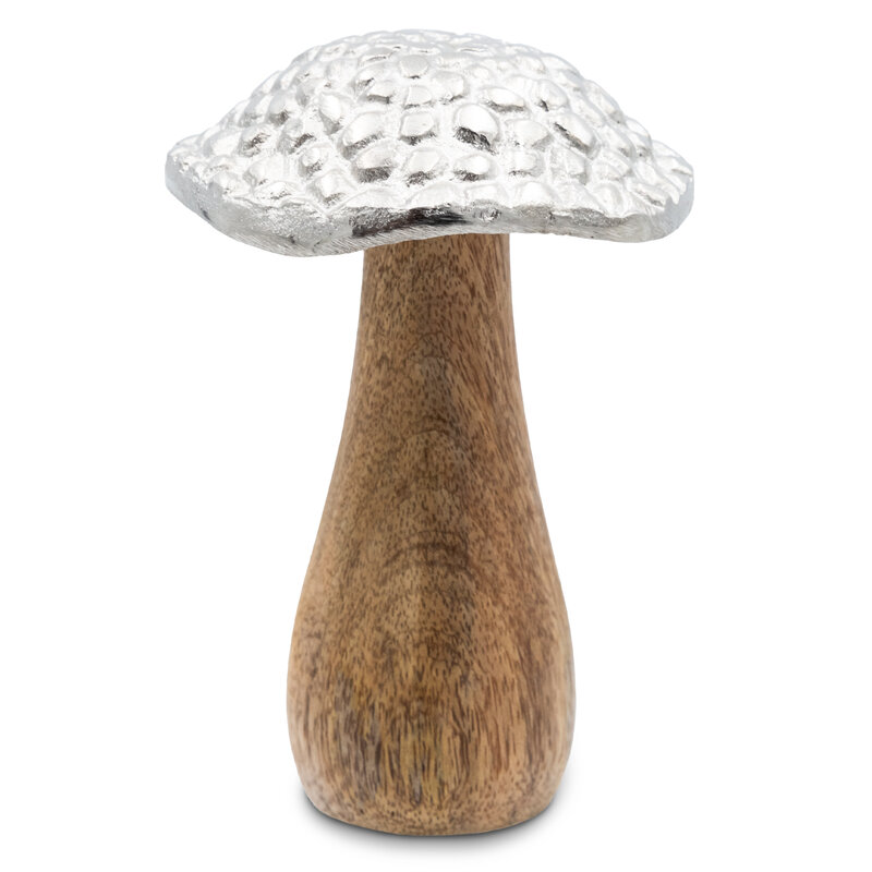 Figurka dekoracyjna DR/100184 srebrna 12x12x15 cm – wprowadza nutę natury