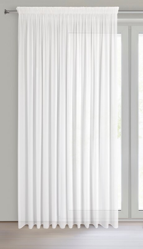 Firana gotowa Debra biała 300 X 270 cm – lekko filtruje światło