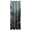 Zasłona gotowa Aline ciemnozielona 140 X 250 cm – welwetowa, bujny motyw