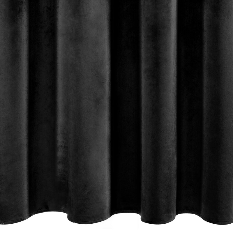 Zasłona gotowa Aura czarna 140 x 270 cm – zaciemnienie sypialni