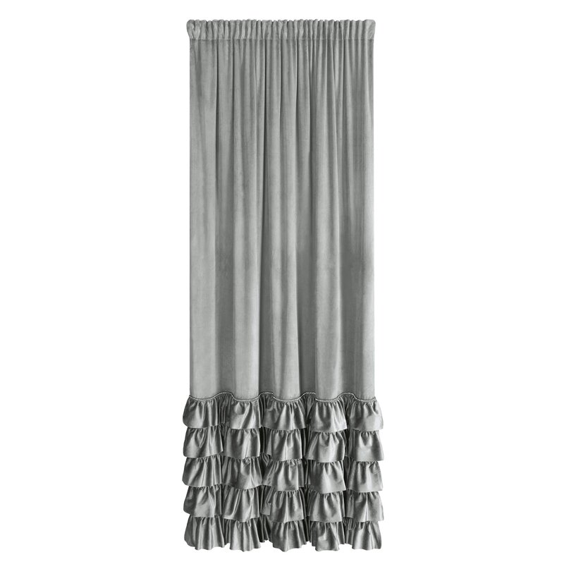 Zasłona gotowa Carli srebrna 140 x 270 cm – delikatne zaciemnienie