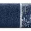 RĘCZNIK ŚWIATECZNY CAROL02 70 X 140 CM CIEMNONIEBIESKI