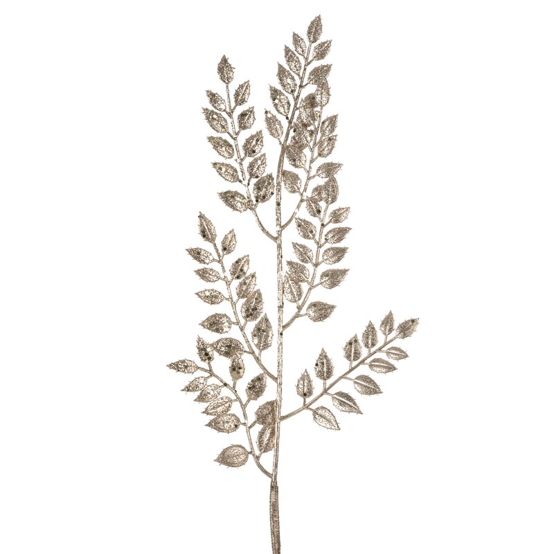 Gałązka świąteczna srebrna 10 x 48 cm – piękna dekoracja