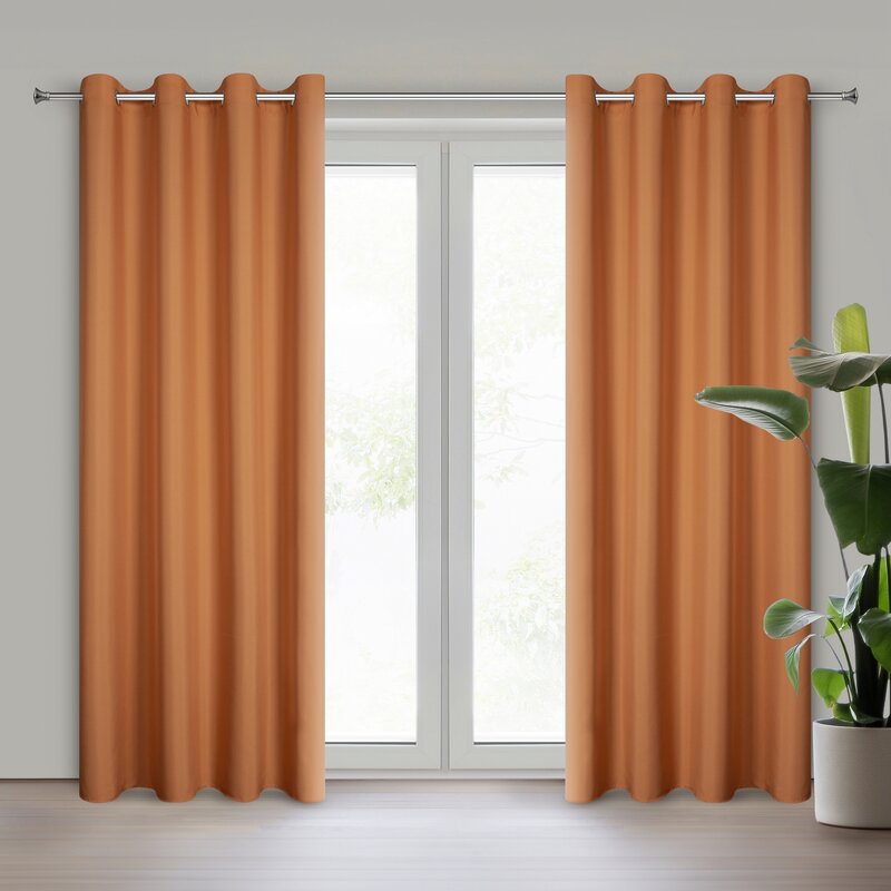 Zasłona gotowa Rita ruda 140 x 250 cm – wprowadzi ciepło