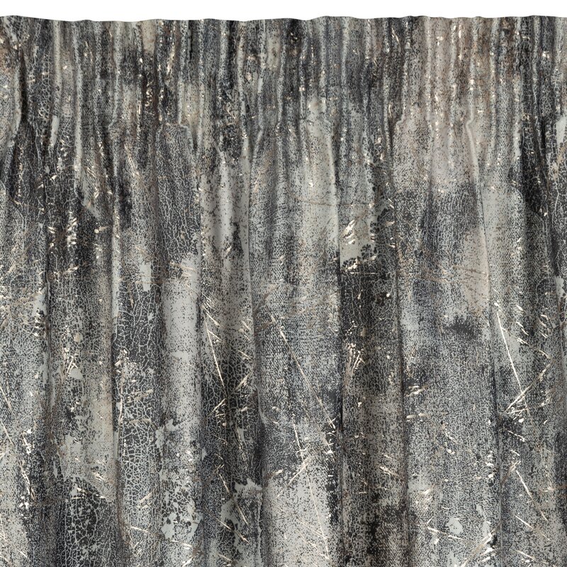 Zasłona gotowa srebrna 140 x 270 cm – zaciemniająca welwetowa