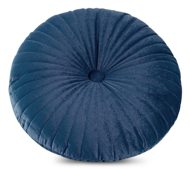 Poszewka Velvet Ø 40 cm granatowa – dodaje przytulności