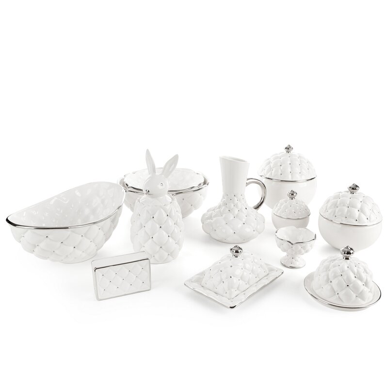 Misa ceramiczna Adore biała 25 x 10 cm – idealna na dekoracje