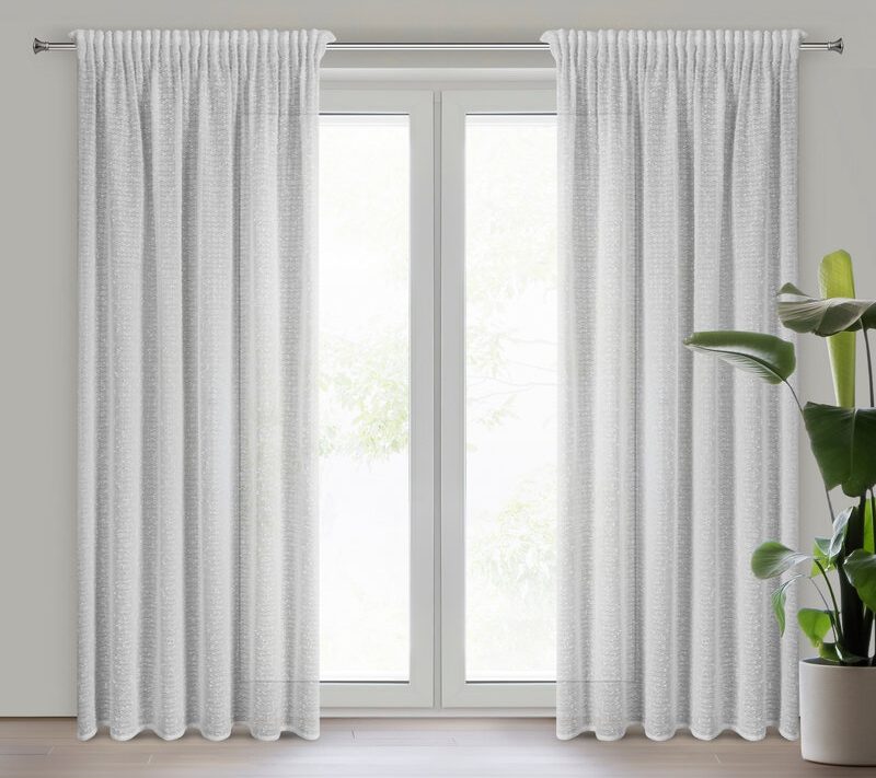 Zasłona gotowa Ofelia biała 135 x 270 cm – delikatna i stylowa