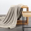 Koc flano Lori biały 170 x 210 cm – wyjątkowo miękki
