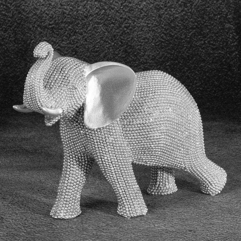 Figurka ceramiczna Eldo srebrna 24 x 12 x 19 cm – doda blasku wnętrzu