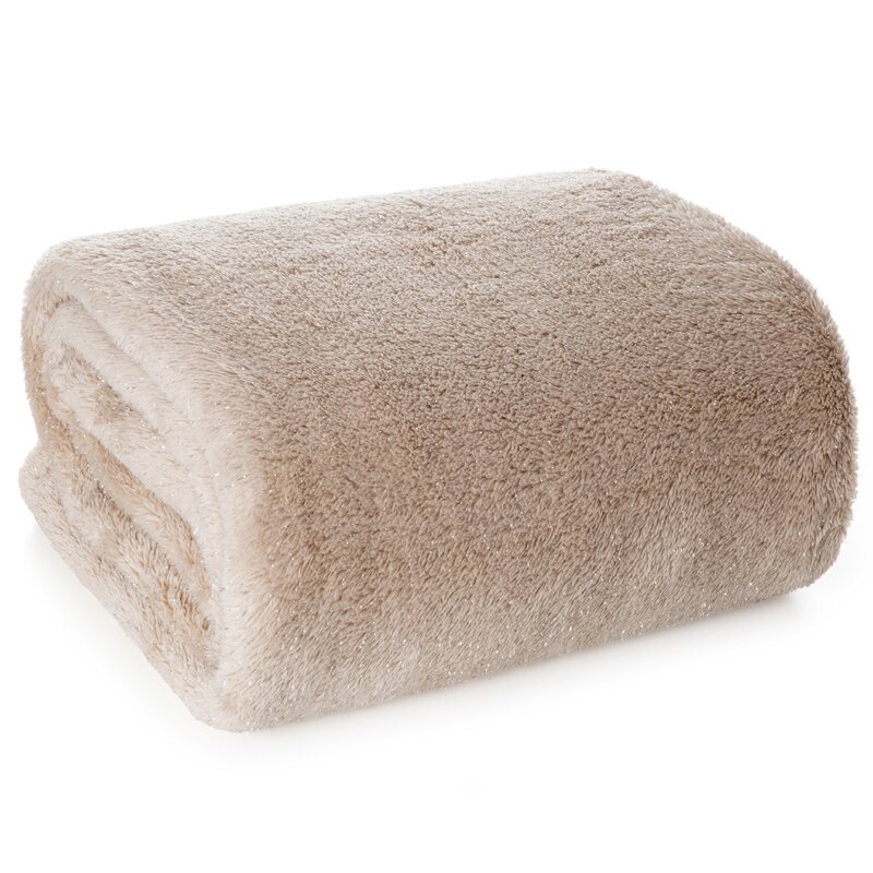 Koc flanelowy D91 BLINK beżowy 150 x 200 cm – miękki i ciepły