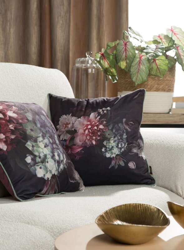 Poszewka welwetowa Velvet 137 czarna 45 X 45 cm – miękka w dotyku