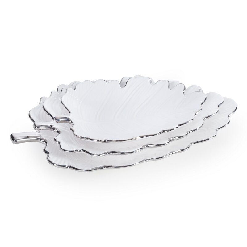 Patera ceramiczna Alma biała 30 X 14 X 4 cm – idealna na stół i komodę