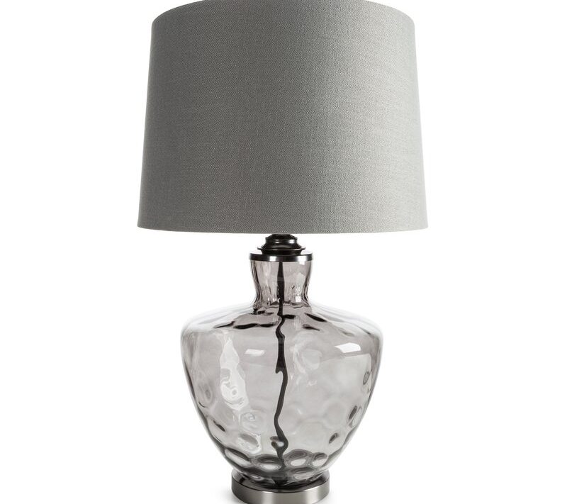 Lampa stołowa Adeline srebrna O 30 x 74 cm – tworzy przytulną atmosferę