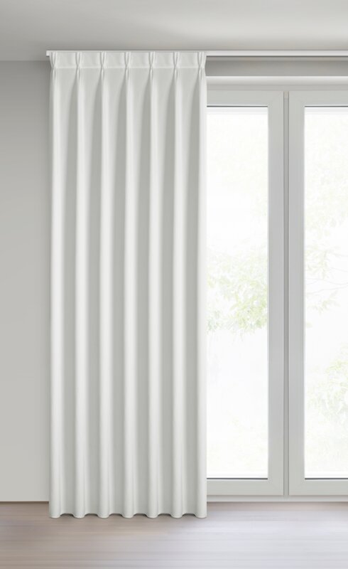 Zasłona gotowa biała 80 x 270 cm – wprowadza blask
