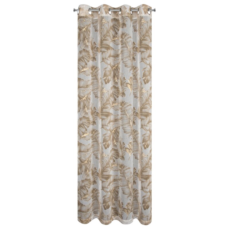 Zasłona gotowa Layla jasnobeżowa 140 x 250 cm – rozjaśnia wnętrze