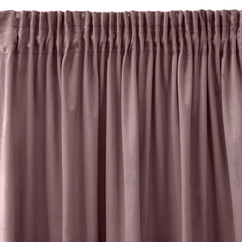 Zasłona gotowa Sibel pudrowy róż 140 x 270 cm – do salonu i sypialni