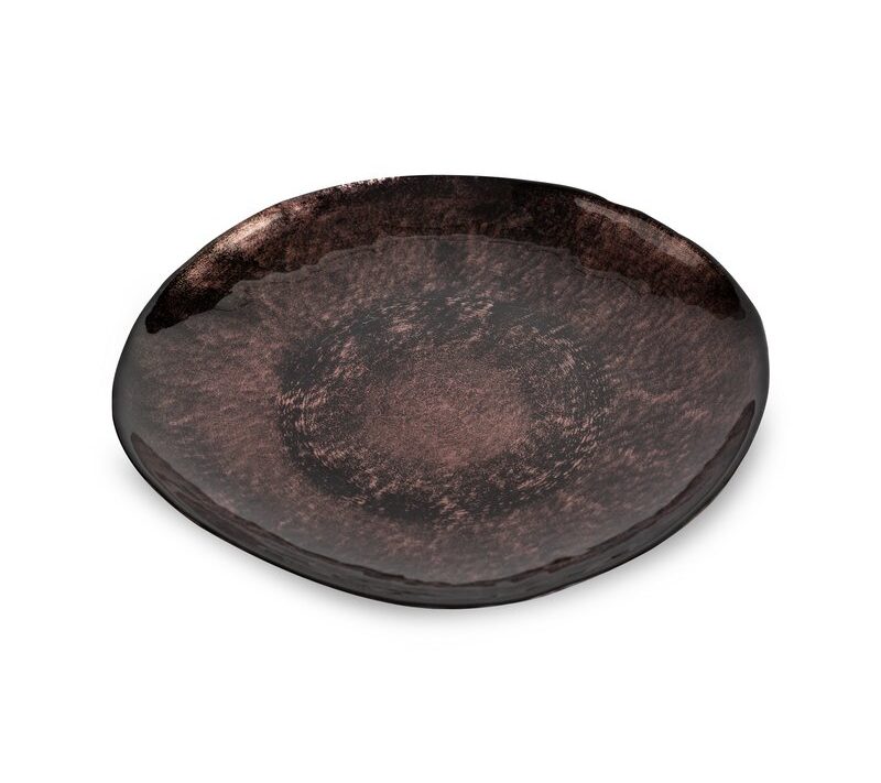 Patera szklana Pati brązowa fi 20 x 2 cm – stylowa dekoracja stołu