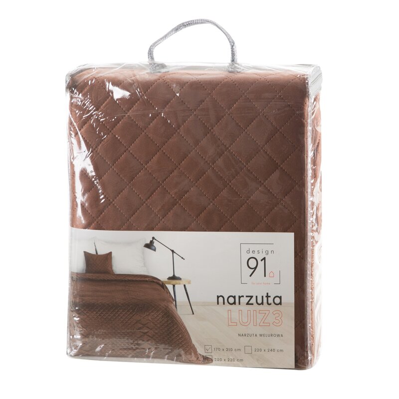 Narzuta Velvet ceglasta 220 x 240 cm – ciepło i przytulność