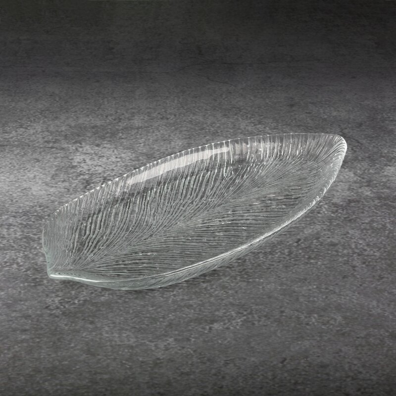 Patera szklana Debi transparentna 43 x 20 x 3 cm – idealna na przekąski