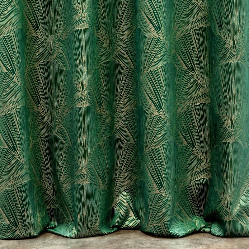 Zasłona gotowa Goja zielona 140 X 250 CM – welwetowy połysk