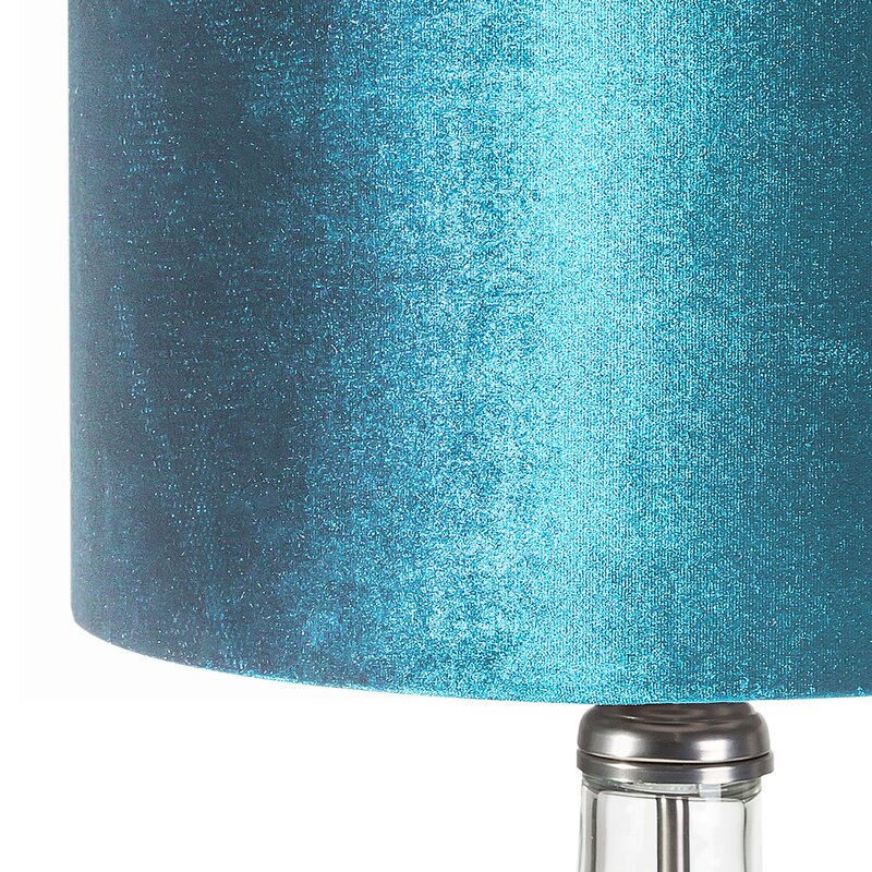 Lampa stołowa Kim turkusowa fi 32 x 61 cm – tworzy przytulną atmosferę