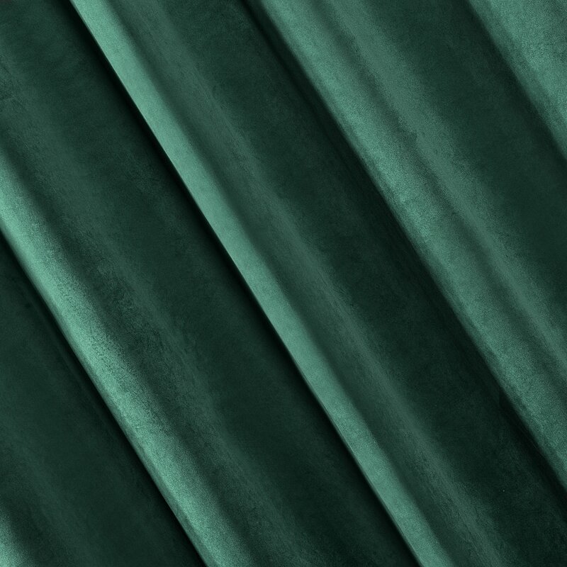 Zasłona gotowa welwet ciemnozielona 140 x 300 cm – zaciemniająca i stylowa