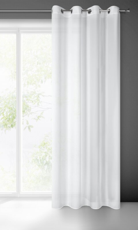 Firana gotowa Estel biała 140 X 250 cm – lekka i zwiewna