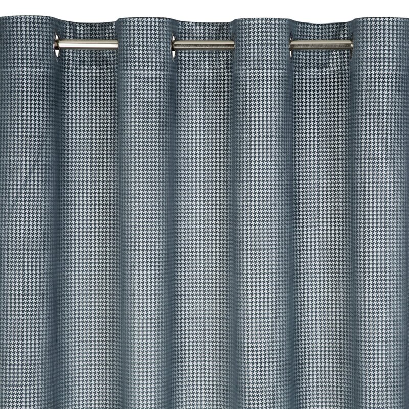 Zasłona gotowa Darcy granatowa 140 X 250 CM – z wzorem pepitki