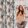 Zasłona gotowa Lilia biała 140 X 270 CM – delikatny kwiatowy wzór
