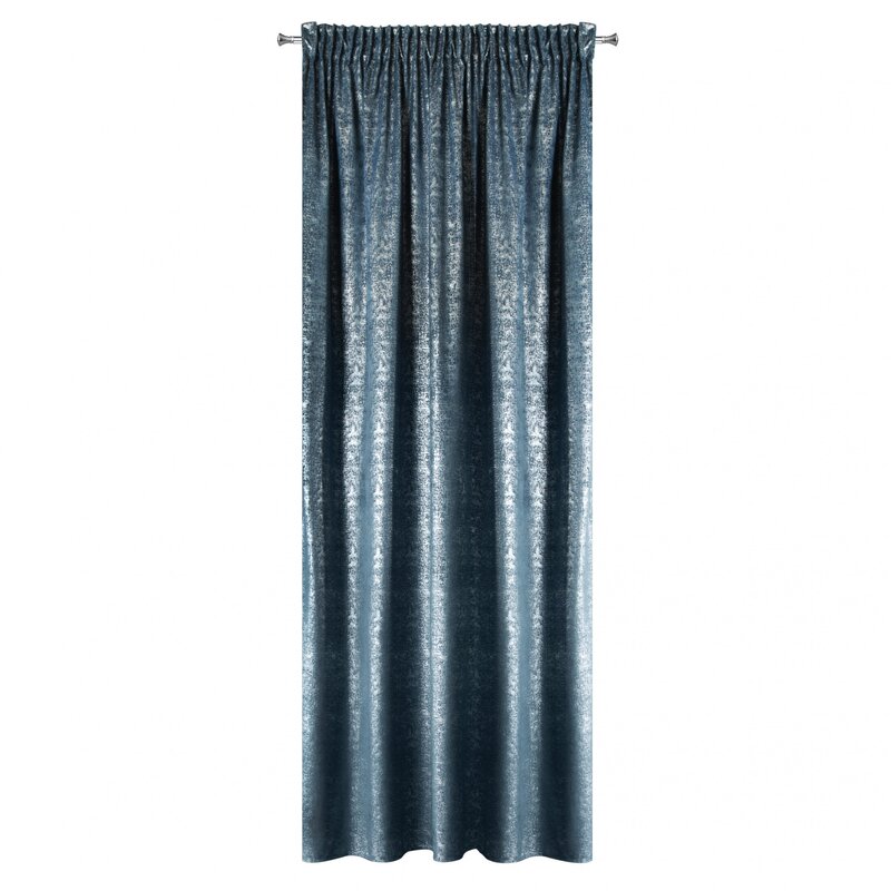 Zasłona gotowa D91 Cypr granatowa 140 X 270 CM – welwetowa do salonu