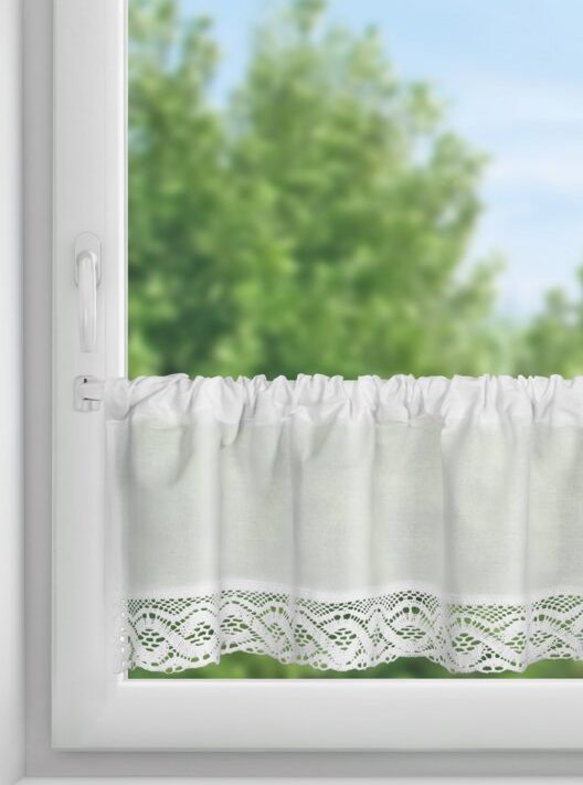 Firana gotowa Vince biała 150 x 30 cm – rozjaśnia wnętrze