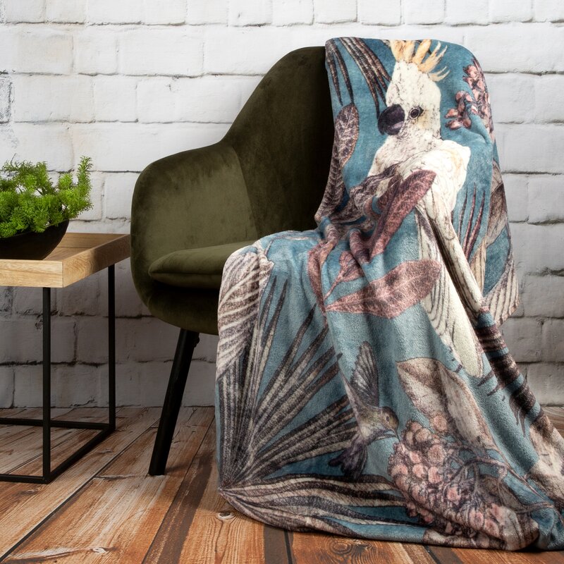 Koc flanelowy turkusowy 150 x 200 cm – miękki i ciepły