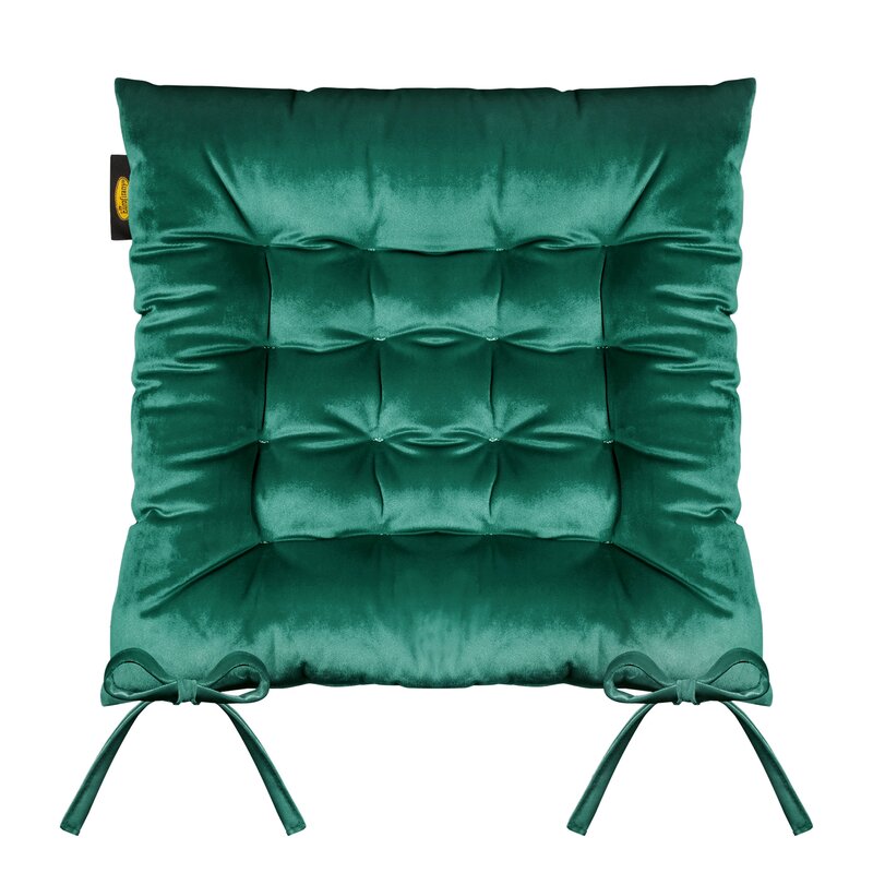 PODUSZKA NA KRZESŁO VELVET" 40 X 40 X 6 CM BUTELKOWY ZIELONY"
