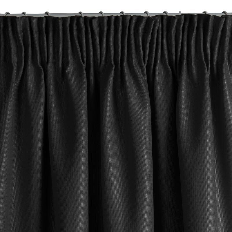 Zasłona gotowa Aggie czarna 140 X 270 CM – miękka i elegancka