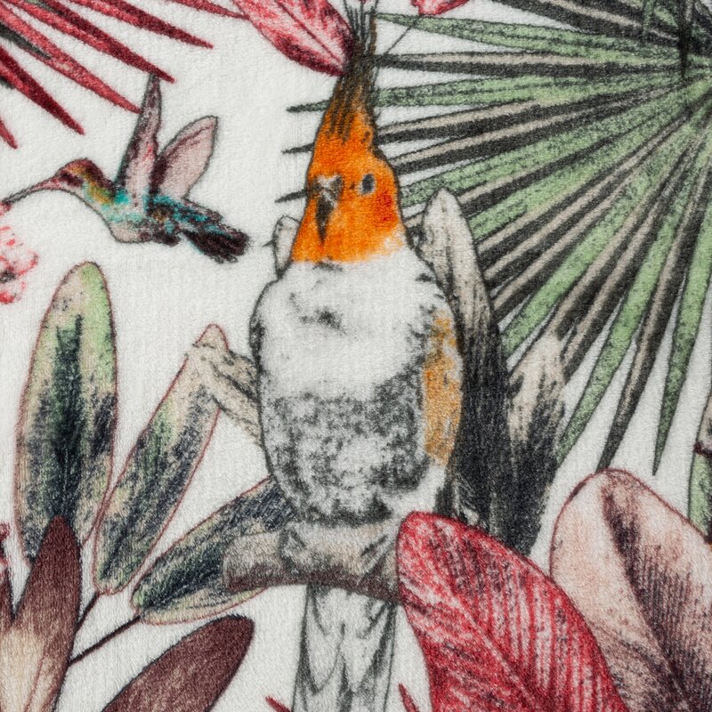 Koc flano D91 Parrot zielony 150 X 200 CM – miękki, egzotyczny wzór