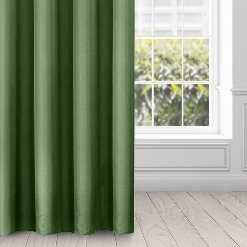 Zasłona gotowa Adore ciemnozielona 140 X 250 CM – miękka faktura