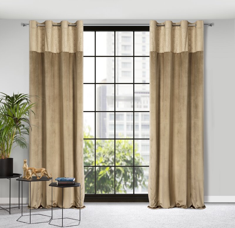 ZASŁONA GOTOWA D91 AGNES 140 X 250 CM BEŻOWY