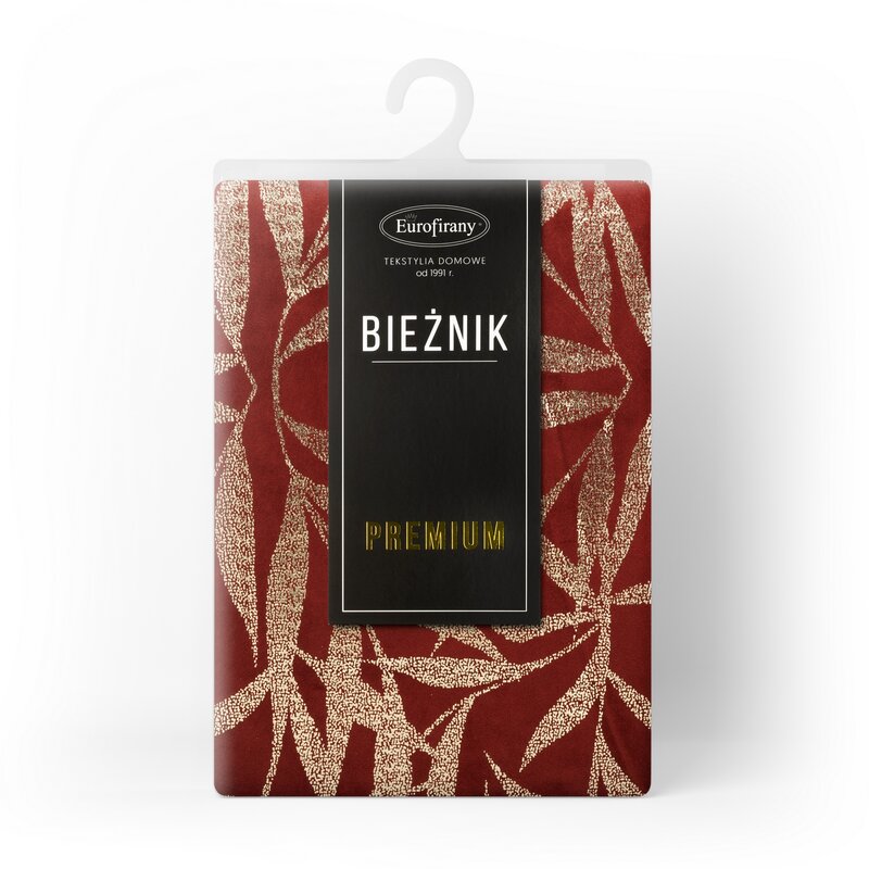 Obrus błyszczący Blink 15 ceglasty 35 x 140 cm – idealny na stół