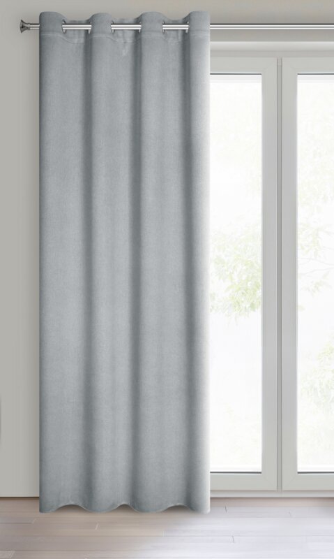 Zasłona gotowa Carlo srebrna 135 x 250 cm – zaciemniająca sypialnię