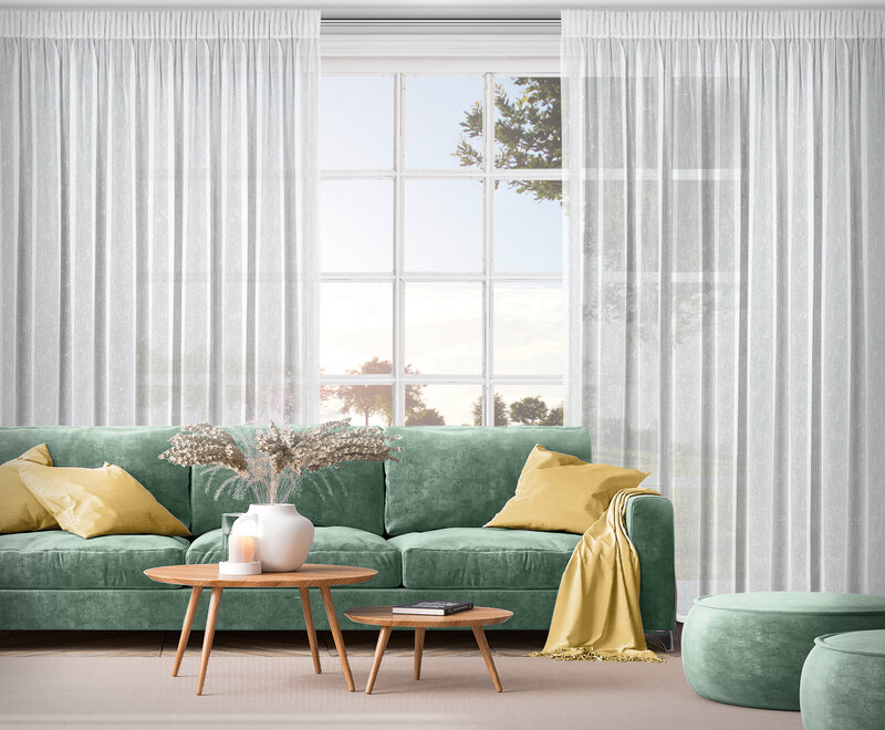 Firana gotowa Kelly biała 300 x 250 cm – rozprasza światło