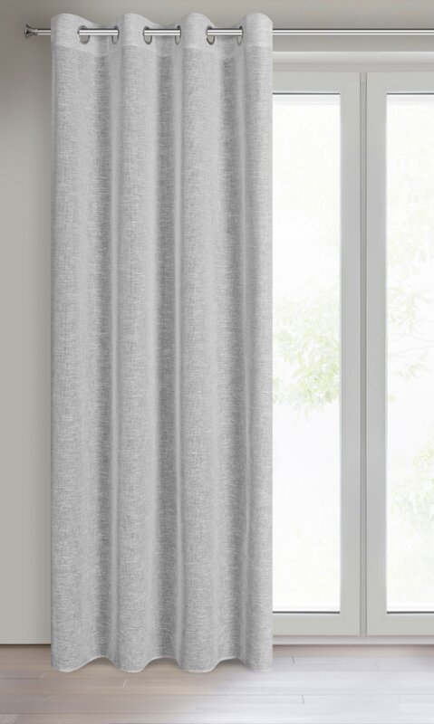 Zasłona gotowa Amari stalowa 140 X 250 cm – do salonu i sypialni