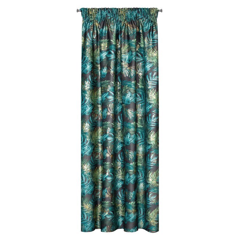 Zasłona gotowa Davos czarna 140 x 270 cm – zaciemnia i zdobi