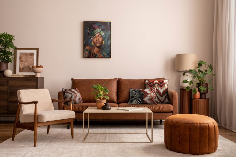 Poszewka dekoracyjna Cebra beżowa 30 x 45 cm – wprowadza egzotykę