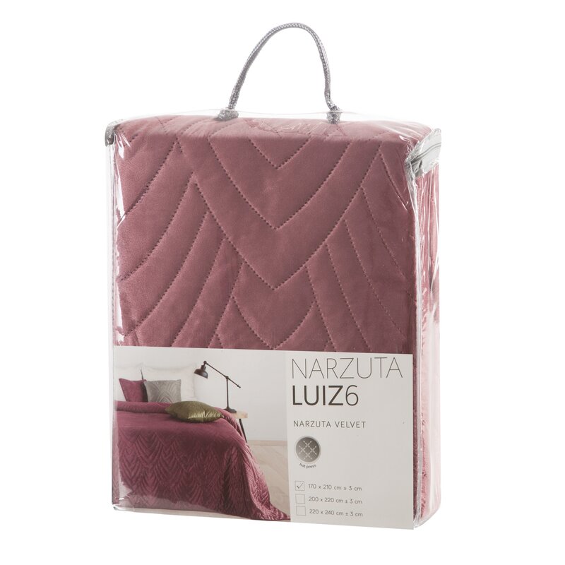 Narzuta welurowa SI/N/LUIZ różowa 220x240 – dodaje przytulności