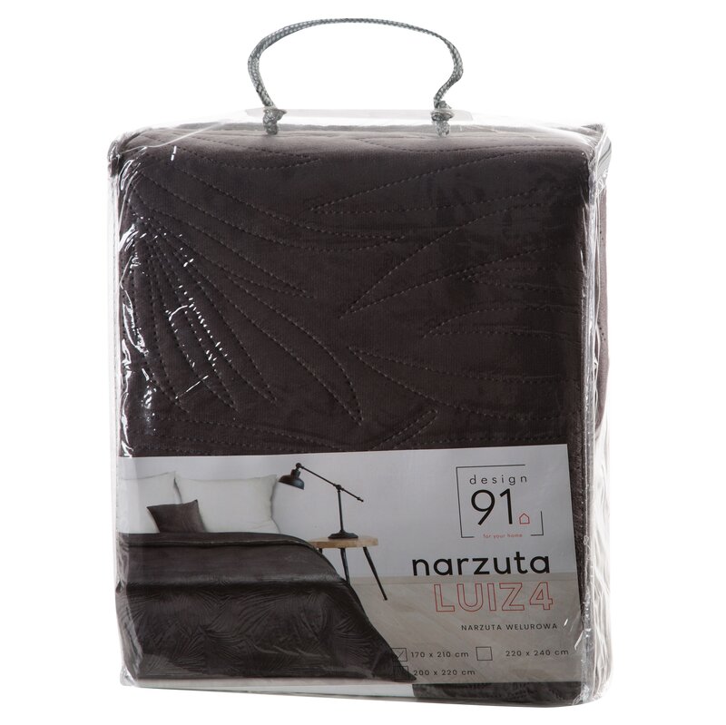 Narzuta Velvet D91 czarna 170 x 210 cm – otuli luksusem