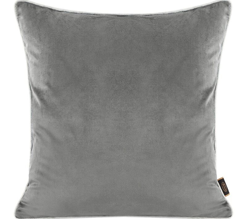 Poszewka welwetowa szara 45 x 45 cm – doda przytulności