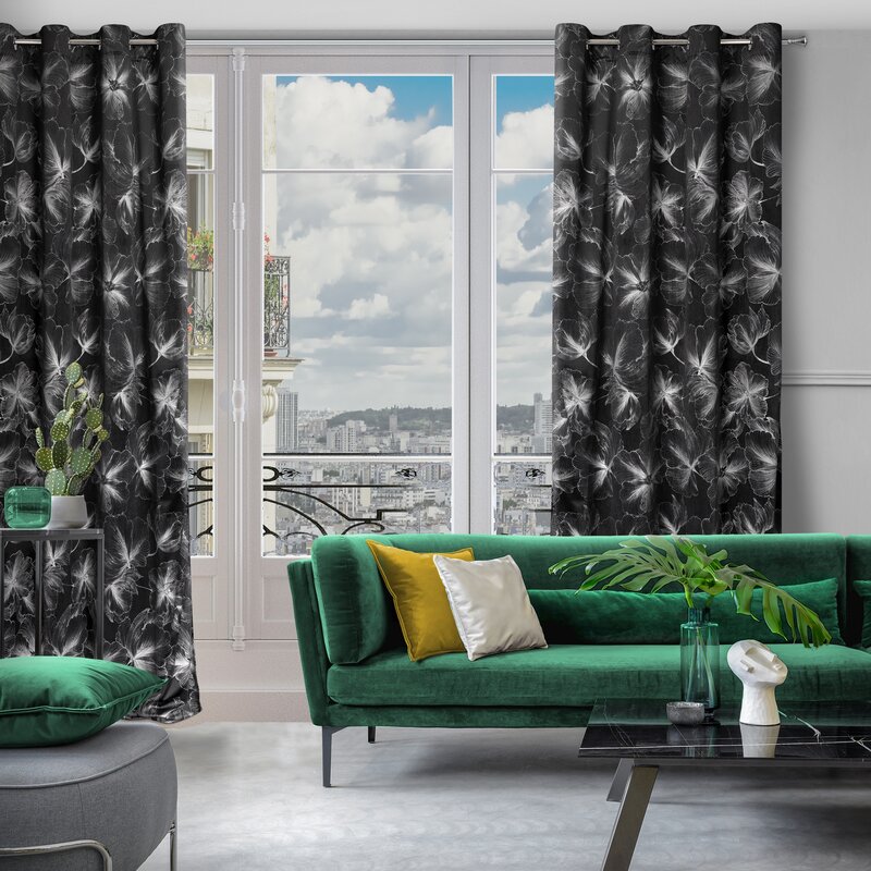 Zasłona gotowa Stella czarna 140 x 250 cm – zaciemniająca i stylowa