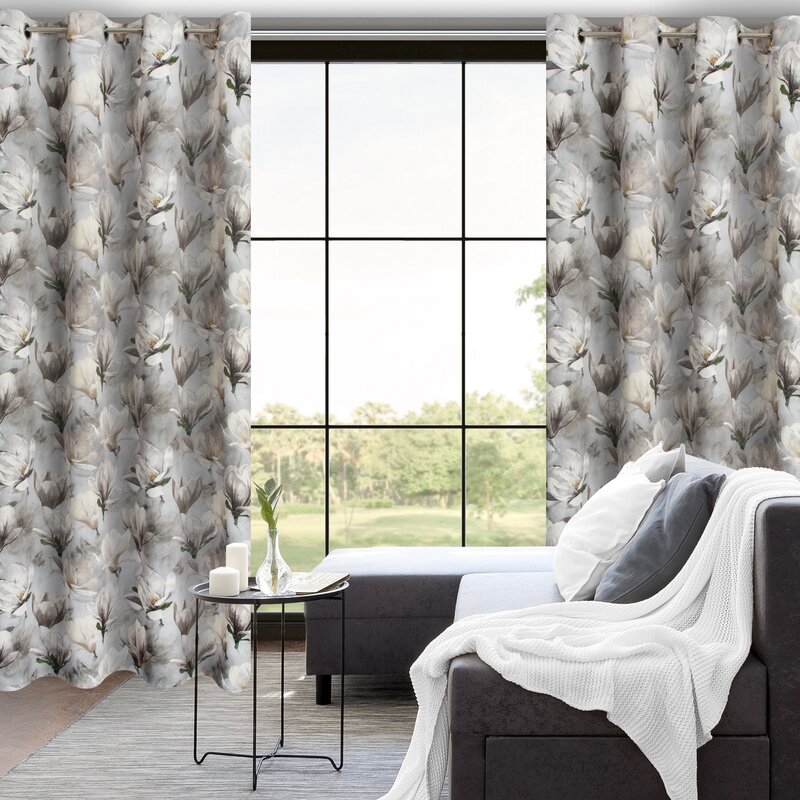 Zasłona gotowa LARI popielata 140 x 250 cm – zaciemnia pomieszczenie