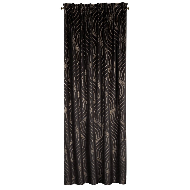 Zasłony gotowe LC/VICTORIA3A czarne 140x270 – zaciemniające i stylowe